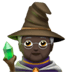 🧙🏿 mage: dark skin tone display on Apple